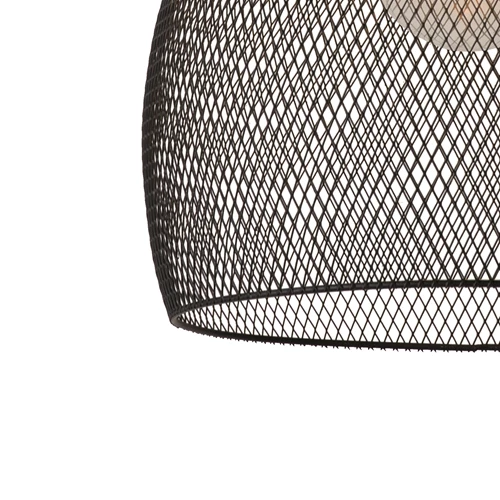 Lucide MESH - Lámpara colgante - Ø 28 cm - 1xE27 - Negro - detalle 3